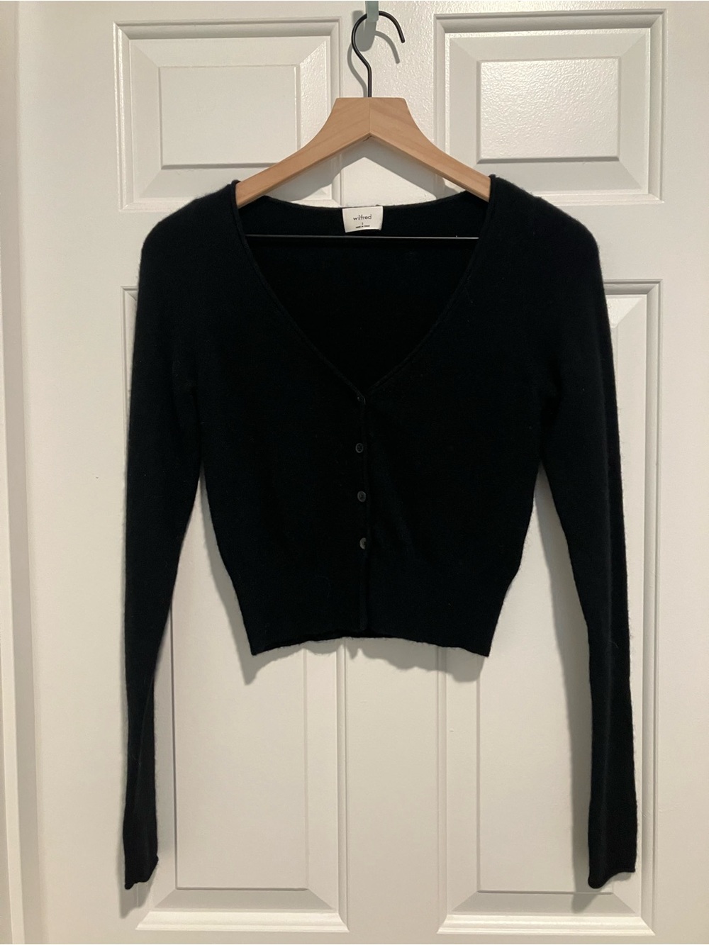 Wilfred Black V-Neck Button Cardigan